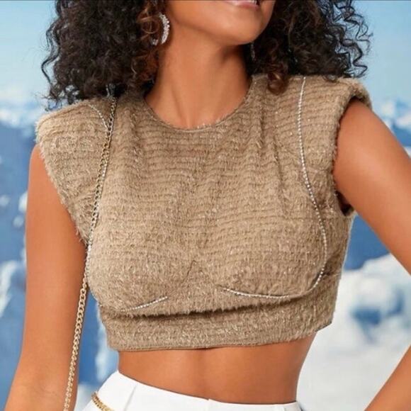 Rhinestone Detail Tank Top - Picture 1 of 2